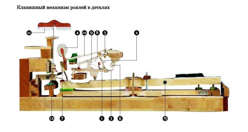 Клавиатурный механизм рояля